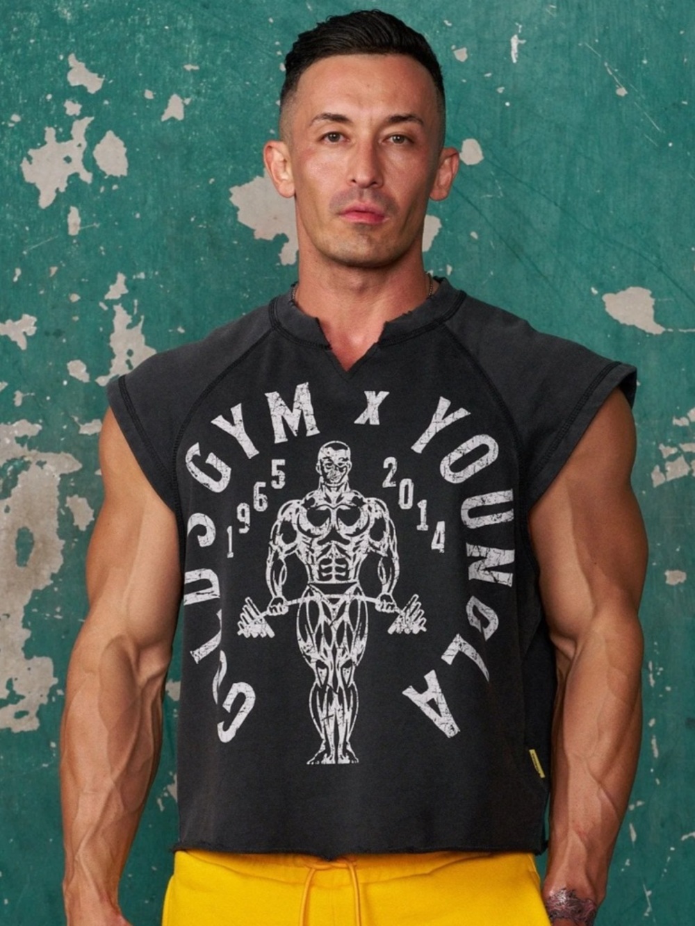 YoungLA 5069 - GOLDS GYM VINTAGE CUT OFFS XL NWT